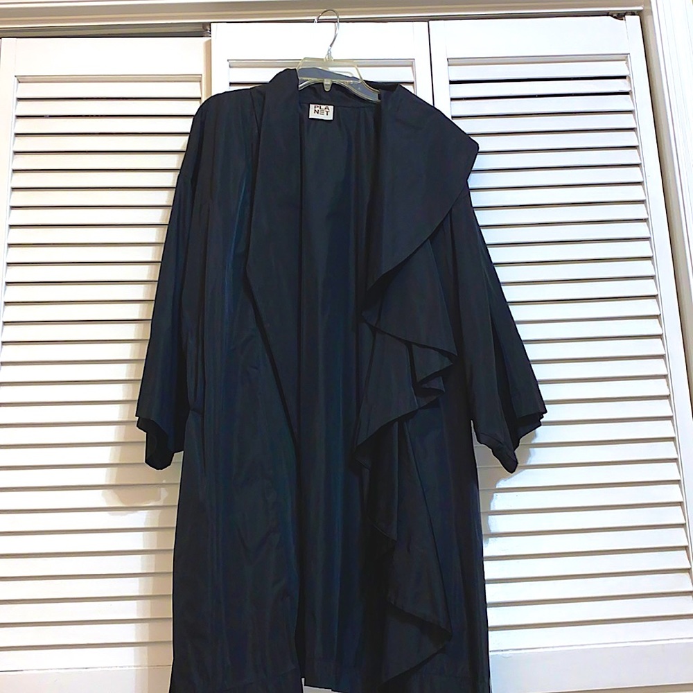 Planet Brand Black Longsleeve Ruffled Jacket